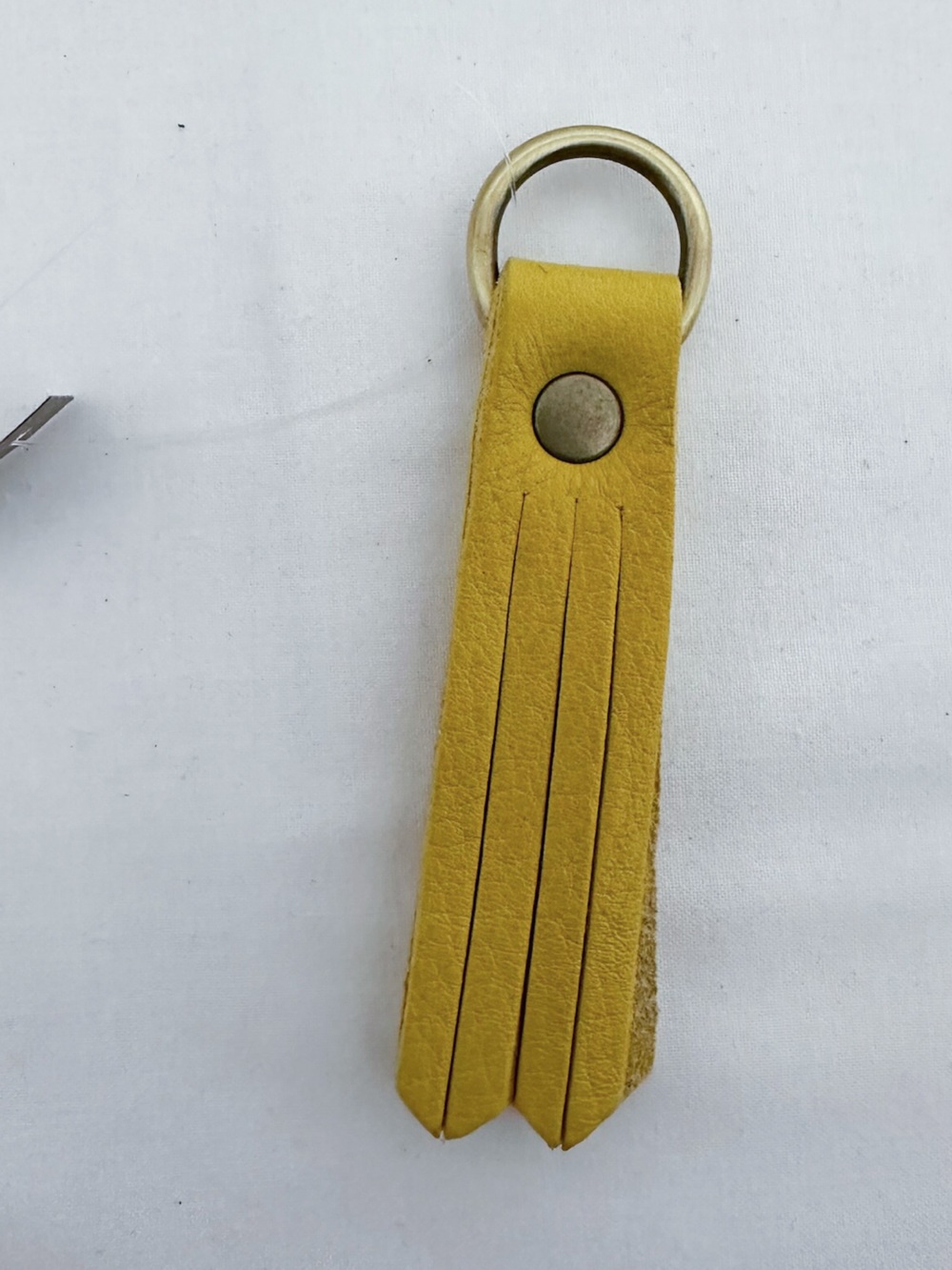 NWT Portland Leather Goods Tassel in Mystery Yellow Color Minimalist Gift Luxury - Picture 2 of 2